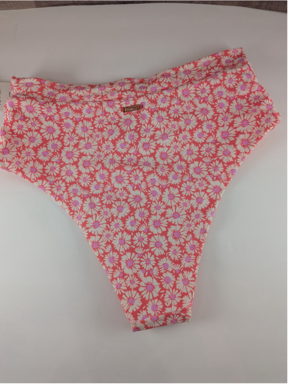 Raisins Coral & White Daisy Floral Bikini Bottoms S - Picture 7 of 9